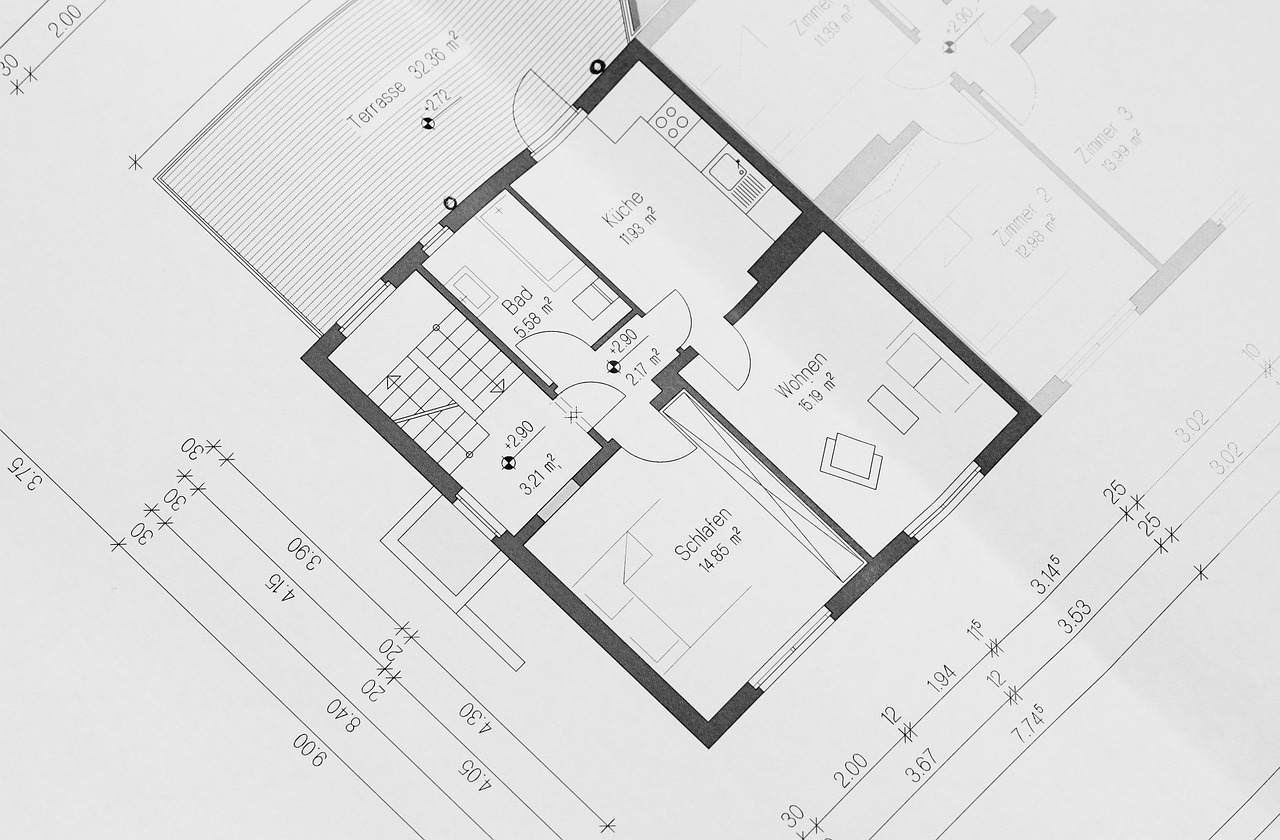 blueprint, floor plan, draft